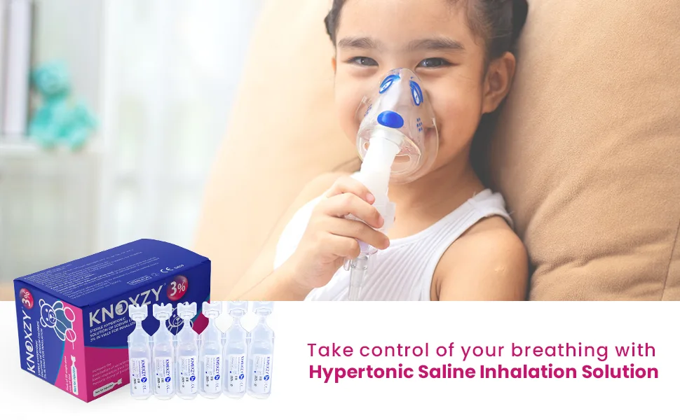 KNOXZY Hypertonic Saline Inhalation Solution 3%. Inhalation Solution for Adults & Children. Box Contains 30 Single dose vials of 4ml. - Saline solution for Nebulizer