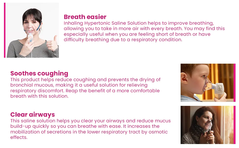 KNOXZY Hypertonic Saline Inhalation Solution 3%. Inhalation Solution for Adults & Children. Box Contains 30 Single dose vials of 4ml. - Saline solution for Nebulizer
