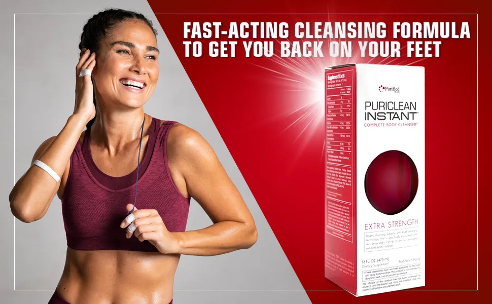 Puriclean Instant Acting 16oz Detox Liquid - Same Day Detox - Extra Strength- Fast Acting Quick Flush Cleansing - Fruit Punch (16oz) - Fast-Acting Cleansing Formula to get you back on your feet