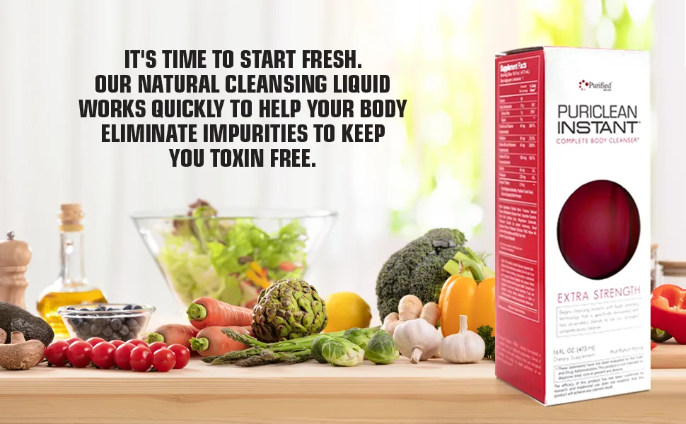 Puriclean Instant Acting 16oz Detox Liquid - Same Day Detox - Extra Strength- Fast Acting Quick Flush Cleansing - Fruit Punch (16oz) - product information 9