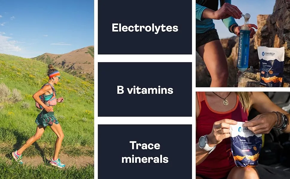 Gnarly Nutrition Hydrate Electrolyte Powder with B Vitamins and Trace Minerals to Support Workouts Orange Pineapple 40 Servings - Electrolytes B vitamins Trace minerals