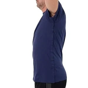 Post Surgery Shoulder Recovery Tshirt Snap Open Tearaway Shirt Right & Left arm Open Chemo Port Access Shirt Medium Grey/Women - Button