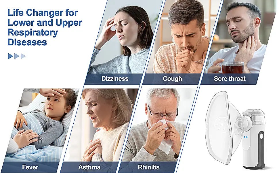 Portable Nebulizer - Handheld Nebulizer for Cough Personal Cool Mist Steam Inhaler for Kids and Adult with 1 Set Accessories - nebulizer