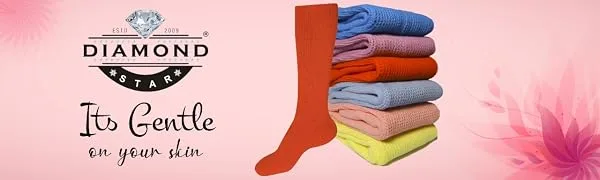 Diamond Star Diabetic Socks Non-Binding Circulatory Cushion Cotton Crew & Anke Diabetic Socks for Women 9-11 Crew-assorted - Diamond Star Diabetic Socks