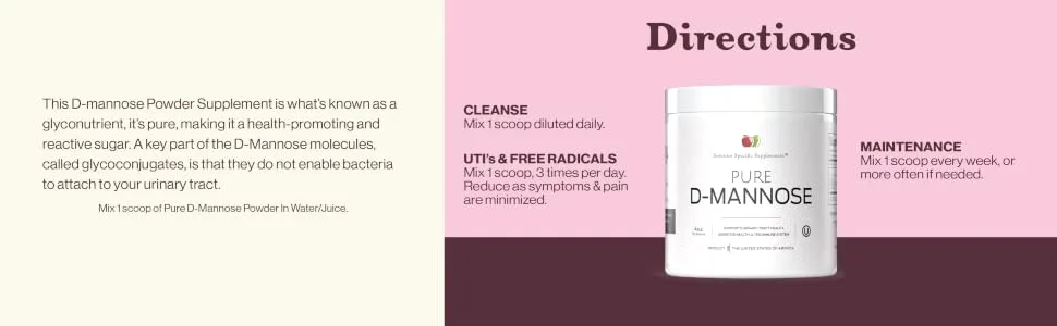 Pure D-Mannose Powder Supplement - D-Mannose 4oz (113g) About 60 Servings for UTI Natural Bladder & Urinary Tract Health - product information 3