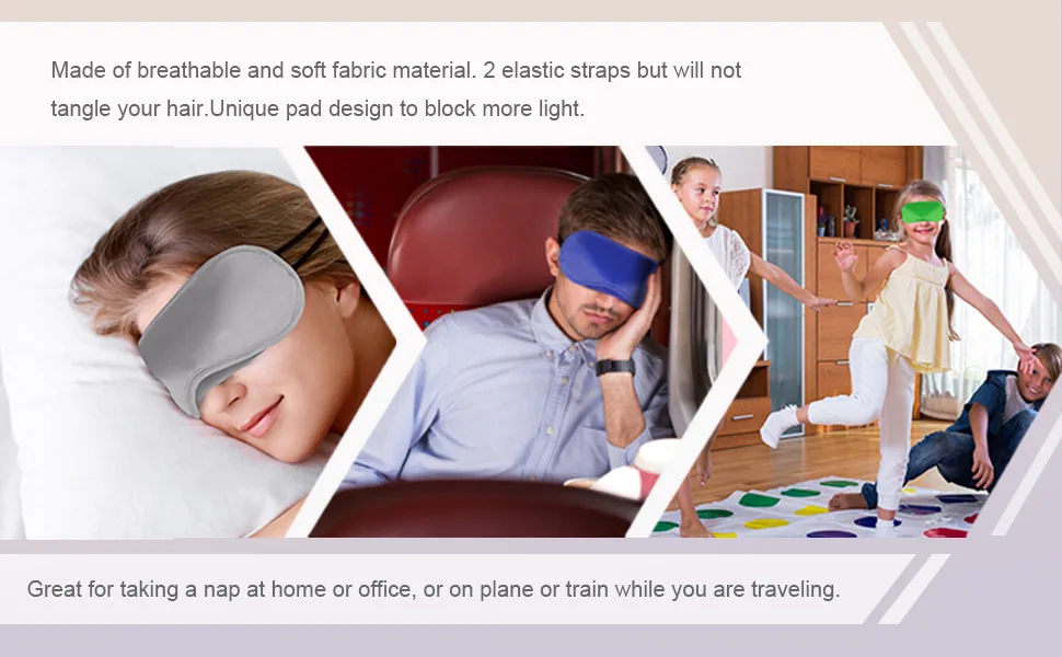 30 Pieces Blindfold Eye Cover Sleep Mask for Games Party Sleeping Travel with Nose Pad and Adjustable Strap (Multicolored) - product information 5