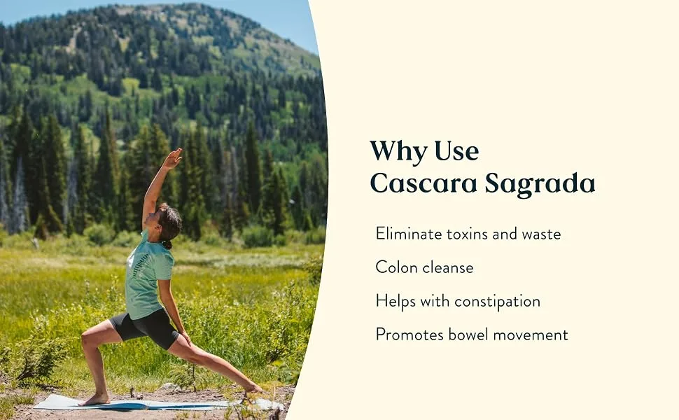 Nature's Sunshine Cascara Sagrada Capsules - Promotes Intestinal Support for a Healthy Colon - 100 Vegitabs (50 Servings) - Why use