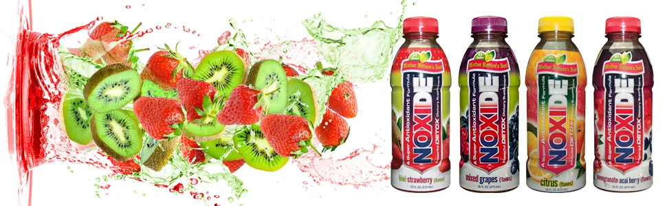 NOXIDE Natural Detox Body New Formula with Turmeric Root & Milk Thistle | Deep Cleansing (Kiwi Strawberry) (16oz/Bottle) - antioxidant drink