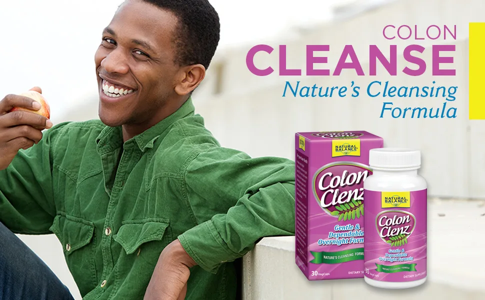 Natural Balance Colon Clenz Herbal Colon Cleanse & Detox Supplement Gentle & Dependable Overnight Formula 60ct (60 CT) - Natural Balance Colon Clenz Herbal Colon Cleanse Detox Supplement Gentle Dependable Formula 60 CT