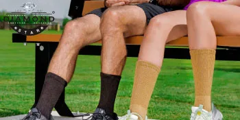 Diamond Star Diabetic Socks Non-Binding Circulatory Cushion Cotton Crew Diabetic Socks for Men Women 9-11 6 Pairs White - Socks