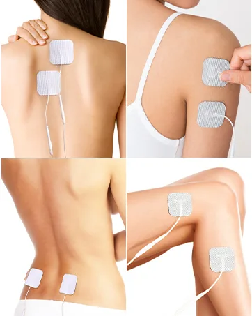 LotFancy TENS Unit Pads 1.65x13.75 4Pcs Electrode Pads Long Strip Shape Tens Unit Replacement Pads for Electrotherapy - Tens unit pads
