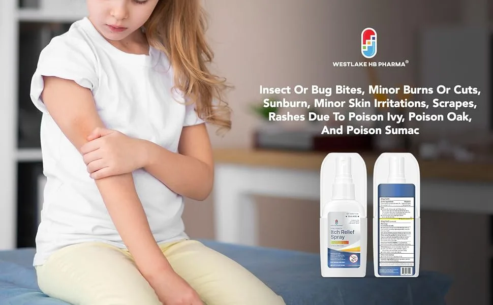 Westlake Extra Strength Itch Relief Spray | Relieves Pain and Itching of Insect Bites Poison Ivy Sunburn Minor Cuts - Insect Bug Bite Poison Ivy Relief