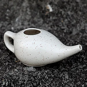 SoulGenie Classico Leak Proof Durable Ceramic Neti Pot - Comfortable Grip - Microwave and Dishwasher Friendly - White - fifth slide