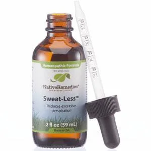 Native Remedies Sweat-Less - Natural Homeopathic Formula for Excessive Sweating Perspiration and Clamminess - 59 mL - Native Remedies Sweat-Less NativeRemedies Sweat-Less Native-Remedies Sweat-Less Sweat-Less Natural