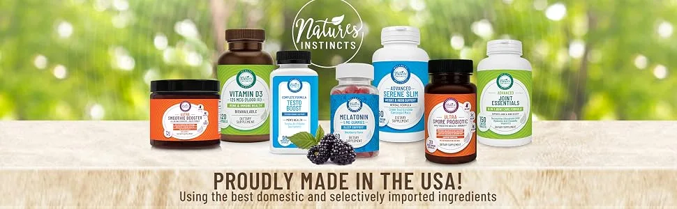 Natures Instincts Magnesium Malate 425mg for Bone & Joint Health | Magnesium & Malic Acid | 180 Vegetarian Tablets - usa made supplements