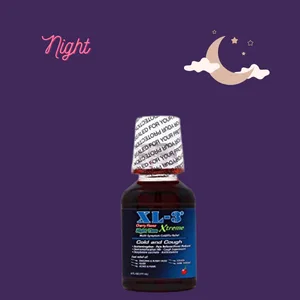 XL-3 Night Time Non-Drowsy for Cold and Flu Symptoms Helps Relieve Nasal Congestion and Fever 6 FL Oz Bottle. - Xl-3 Day Time, Cold, Flu, Liquid