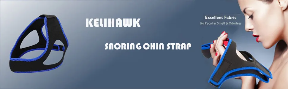 KELIHAWK Snoring Chin Strap Chin Strap for snoring Anti Snoring Chin Strap Sleep Devices Snore Sleep aid Sleep A. - Blue-1