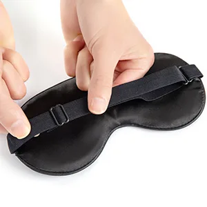 Eye Mask for Sleeping 6 pcs Adjustable Strap Soft Sleep Mask Blindfold Bulk for Women and Men (Black 6 Pcs Set A) - eye mask