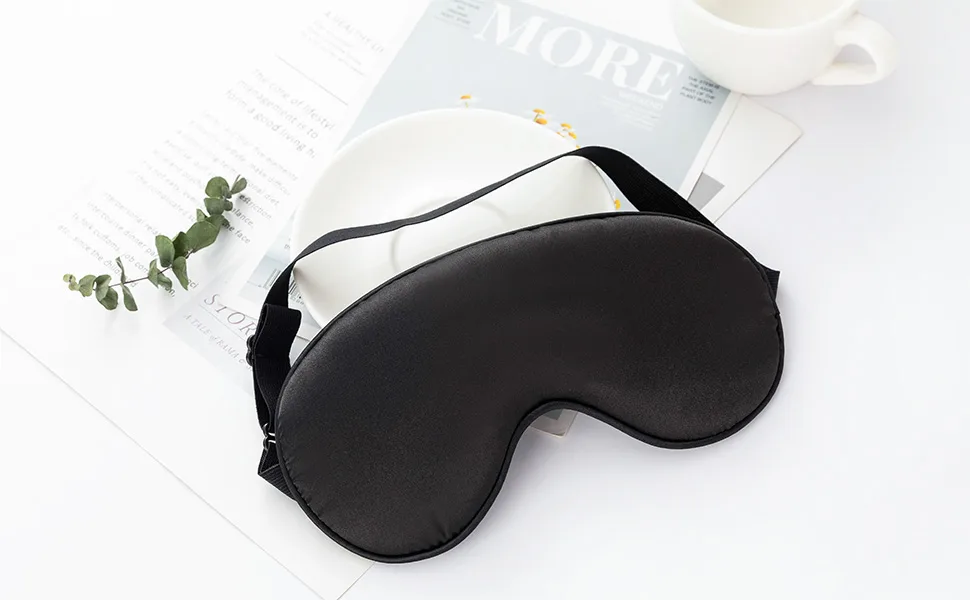 Eye Mask for Sleeping 6 pcs Adjustable Strap Soft Sleep Mask Blindfold Bulk for Women and Men (Black 6 Pcs Set A) - eye mask for sleeping
