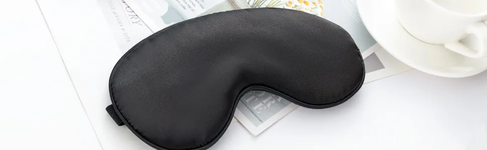 Eye Mask for Sleeping 6 pcs Adjustable Strap Soft Sleep Mask Blindfold Bulk for Women and Men (Black 6 Pcs Set A) - Eye masks