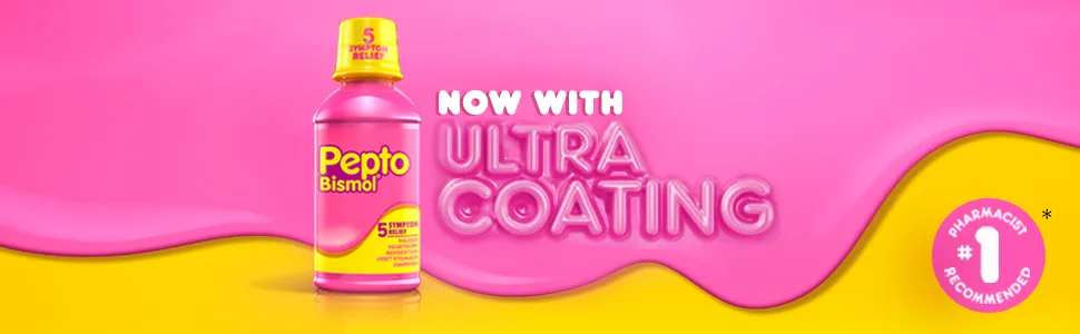 Pepto Bismol Liquid for Nausea Heartburn Indigestion Upset Stomach and Diarrhea Relief Original Flavor 12 oz - Pepto Bismol