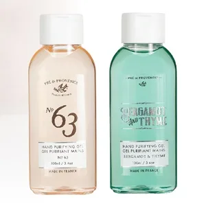 Pre de Provence Advanced Alcohol Based Hand Sanitizer Gel Moisturizes & Softens Hands 3.4 Fluid Ounces No. 63 - Pre de Provence Hand Purifying Gel Collection in 2 scents for men - Bergamot & Thyme, No.63