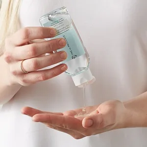 Pre de Provence Advanced Alcohol Based Hand Sanitizer Gel Moisturizes & Softens Hands 3.4 Fluid Ounces No. 63 - Someone applying the Pre de Provence Hand Purifying Gel in Coconut Scent on their hands.