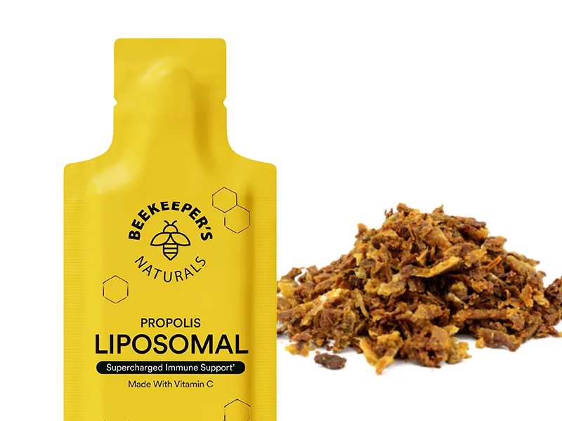 Beekeeper's Naturals Liposomal Vitamin C + Propolis Effective Bio-Available Immune Support Delivery 12 Ct - Powered by Propolis