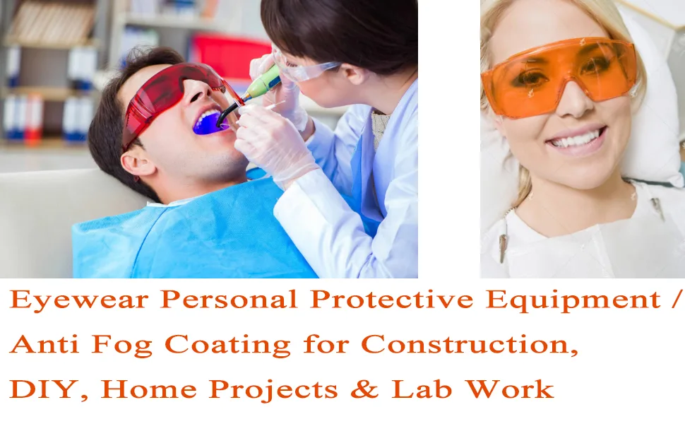 Vinmax Dental Lab Safety Glasses Goggle Glasses Anti-Fog Glasses Protective Eye for Curing Light Whitening - glasses