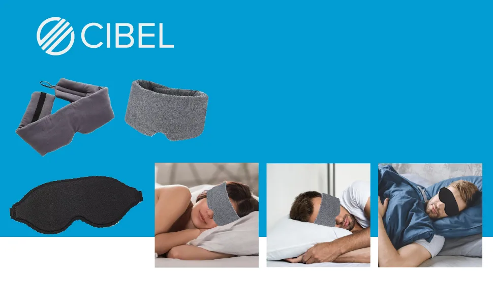 CIBEL Stereoscopic Sleep Eye Mask 3D Contoured Block Out Light Soft and Comfortable 99% Light Blocking - mask baner