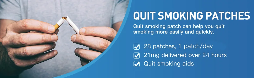 Quit Smoking Aid Patches Step 1 28 Patches  Easy and Effective to Stop Smoking Patch 21mg 4-Week Kit - QUIT SMOKING PATCHES