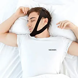 Neomen Comfortable Adjustable Stop Snoring Chin Straps Comfortable Snoring Solutions for You (Black) - Chin Strap