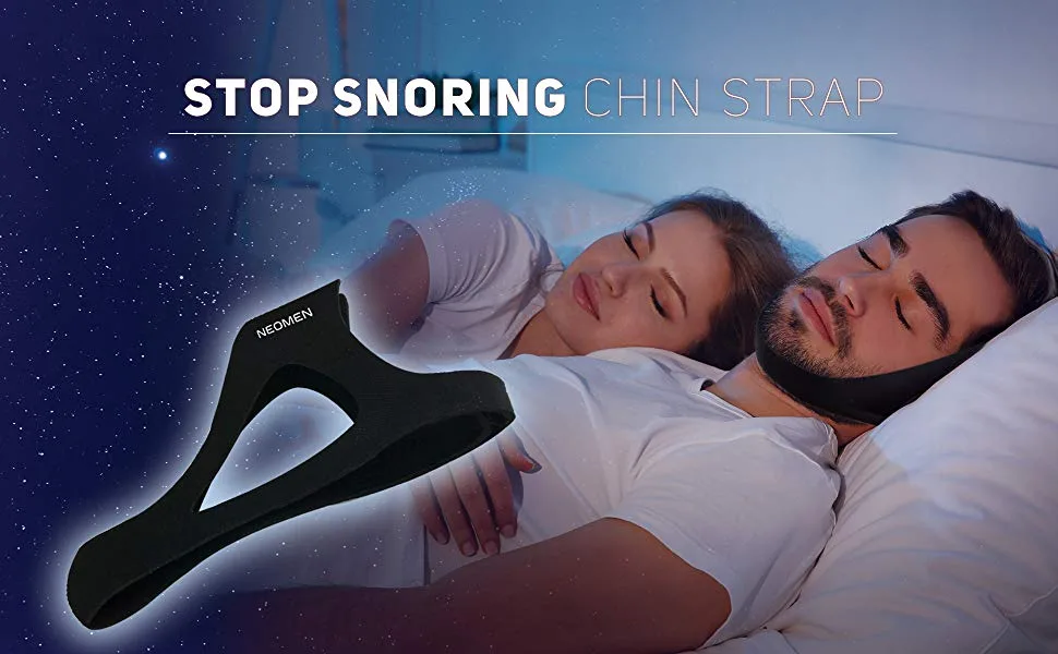 Neomen Comfortable Adjustable Stop Snoring Chin Straps Comfortable Snoring Solutions for You (Black) - Neomen