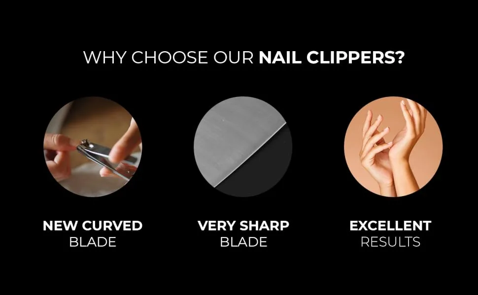 Lebr ke 2 Nail Clippers - Extra Sharp Blade - For Fingernails & Toenails - Strong & Sturdy Clippers - Toenail Clipper Cutters
