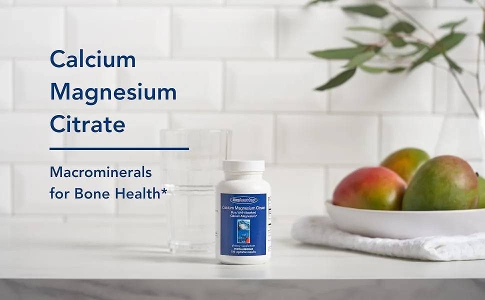 Allergy Research Group - Calcium Magnesium Citrate - Bone Nervous System - 100 Vegetarian Capsules - Calcium Magnesium Citrate