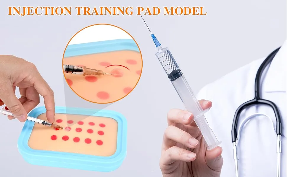 HINGONS Injection Training Pad for Nurse Skin-Like Intradermal Practice Model for Medical Student - Injection Training Pad 1