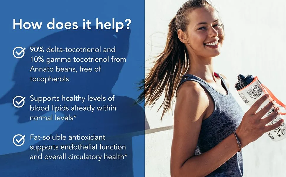 Allergy Research Group - Delta-Fraction Tocotrienols 125 mg - Vitamin E Heart/Brain - 90 Softgels - How Does it Help