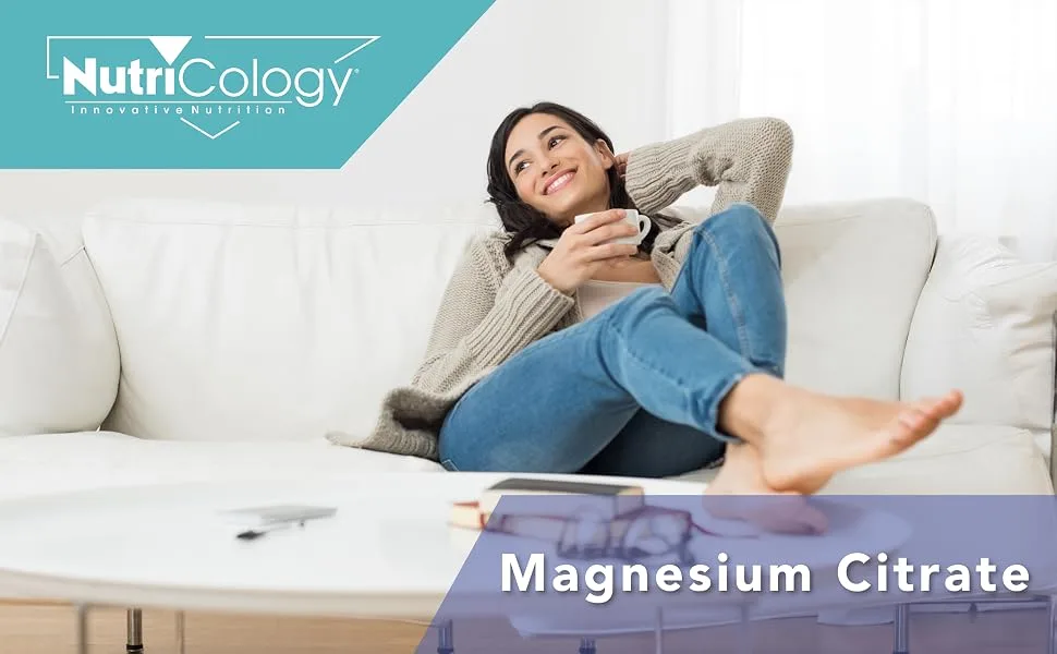NutriCology Magnesium Citrate - Well-Absorbed Bone and Stress Support - 180 Vegetarian Capsules - Nutricology 56660