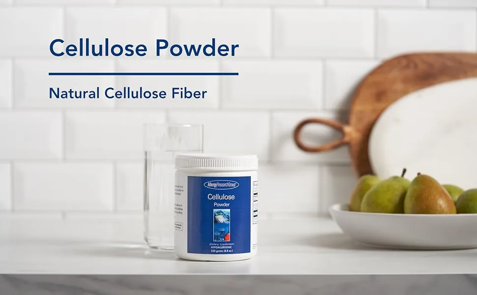 Allergy Research Group - Cellulose Powder - Insoluble Fiber Colon Health - 250 Grams (8.8 oz) - Cellulose Powder