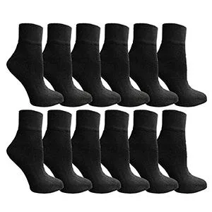 Yacht & Smith Men's Diabetic Neuropathy Edema Socks Cotton Crew Ankle Medical Sock - socks