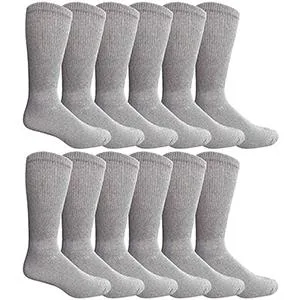Yacht & Smith Men's Diabetic Neuropathy Edema Socks Cotton Crew Ankle Medical Sock - socks