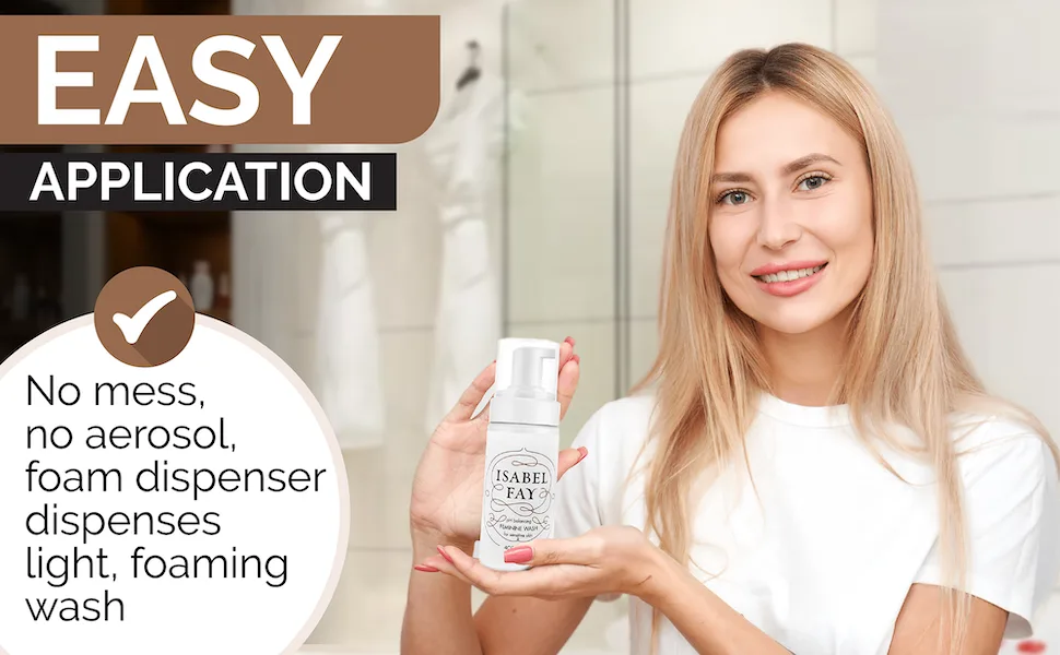 Isabel Fay ph Balanced Feminine Intimate Foam Wash gentle and safe for sensitive skin - Wash Easy Application