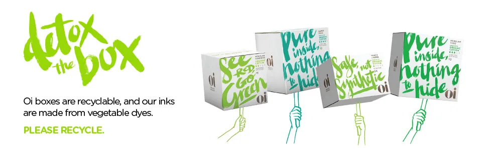 Oi Organic Cotton Tampons Box of 16 Regular Tampons Compact Plant-Based Applicator - product information 6