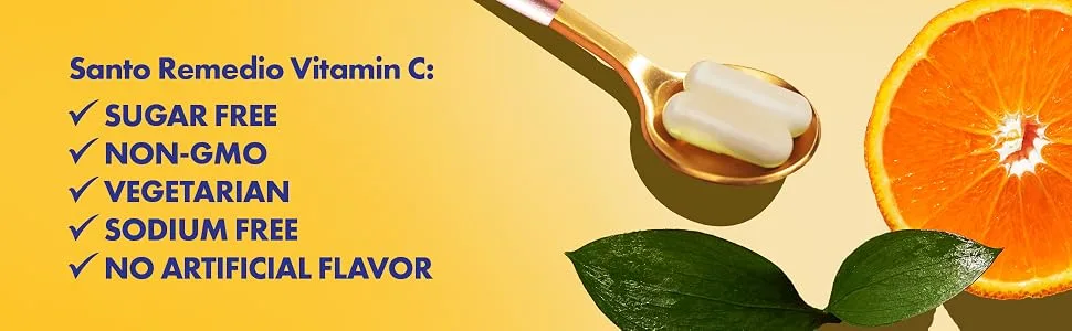 Santo Remedio Vitamin C Immune Support Dietary Supplement 1000 mg 120 Capsules - Vitamin C