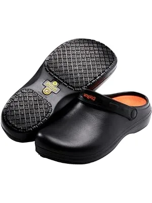 Non Slip Chef Shoes Oil Resistant Kitchen Work Shoes for Men 9 Women/7 Men Black - chef shoes