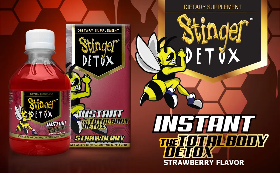 Stinger Detox Instant Detox Regular Strength Drink - Strawberry Flavor - 8 FL OZ - instant strawberry