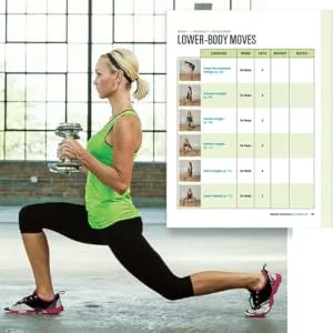 Lift Light Get Lean: 28-day weight-training plan for safe and easy weight loss - women squatting with weights