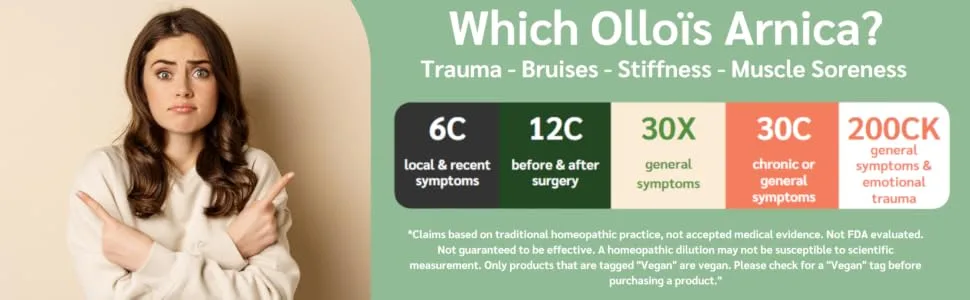 OLLOIS OLLOPAIN Arnica Bundle: Arnica Cream (4 Ounce) + Arnica 30c (80 Pellets) - Which Arnica