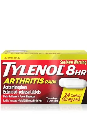 Tylenol 8 Hour Arthritis Pain Tablets with Acetaminophen for Joint Pain 24 ct - Tylenol 8hr Arthritis Pain Extended Release Caplets
