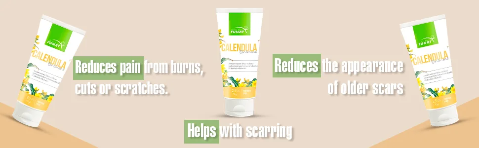 Funat Calendula Ointment Healing Cicatrizing Natural Help For Dry Skin 2.5 Oz - cream for burns on skin